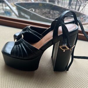 Elegant Black Platform Heels